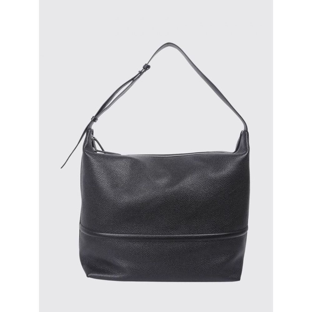 Grained Calfskin Leather Shoulder Bag Dries Van Noten With Zip Closure